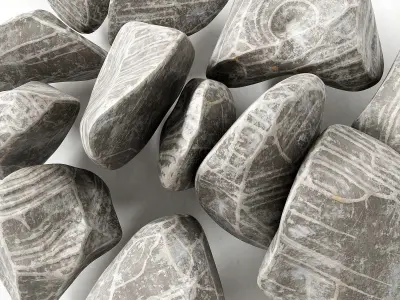 Rock stone striped 3D model