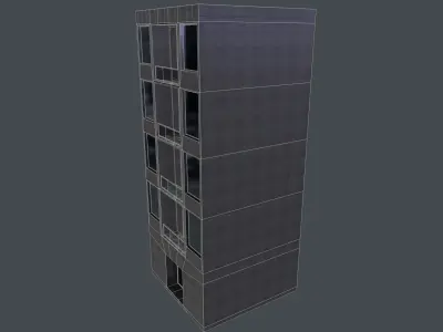 Building tall Low-poly 3D model buy