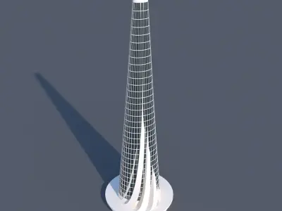 Modern skyscraper 3D model purchase