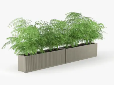 Flowerbed terracotta 3D model