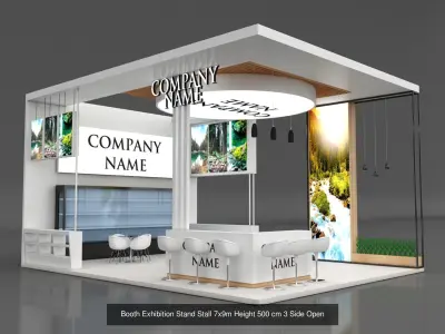 10 Exhibition Stand Stall Booth 3D model 3D Model Collection 3D Model Pack shop