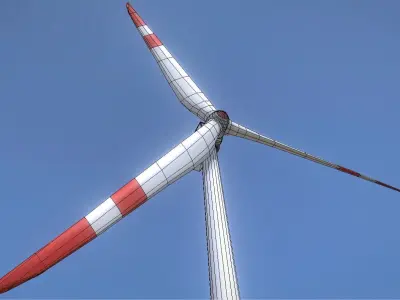 Wind Turbin - Animated and Low-Poly  Low-poly 3D model