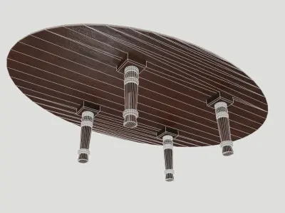 Marble Table 19 PBR Low-poly 3D model