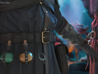  Fantasy Assassin Mage Outfit Full Body 