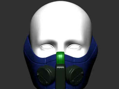 gas mask helmet scifi high poly  3d printable  3D model