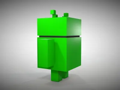 Android Robot - Voxel Low-poly 3D model