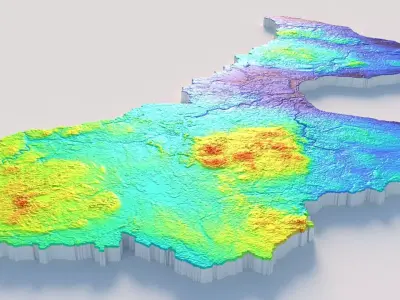 Latvia Latvija Terrain Country 3D model