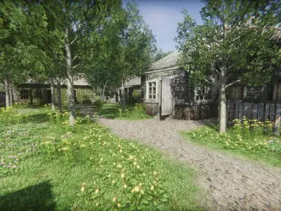 Rustic Environment For Unity Low-poly 3D model