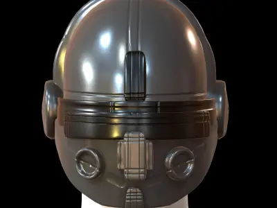 Gas mask helmet 3d model scifi Low-poly  Low-poly 3D model 329
