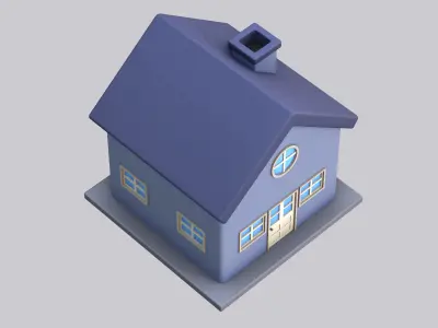 House Cartoon Low-poly 3D model purchase