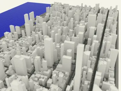 NYC Midtown Manhattan East 3D model