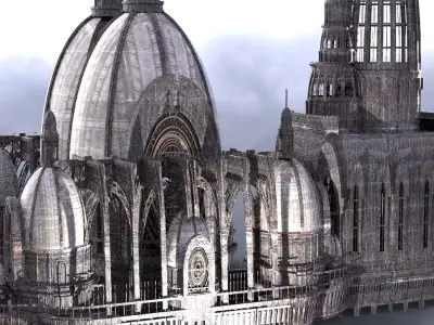 Dragon cathedral Dragon lineage Halls 3D model