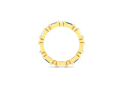 Solitaire Engagement Wedding Women Ring 3D print model 2