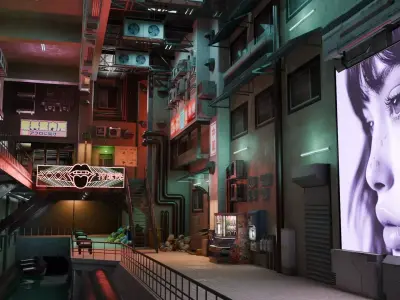 Tunnel Street and Shops 3D model