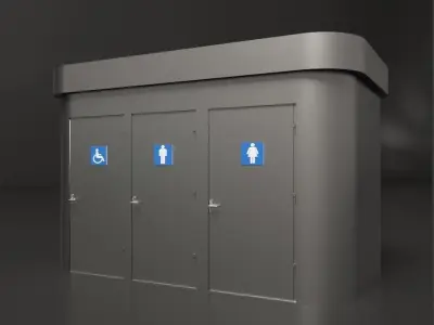 Portable toilet 3D model