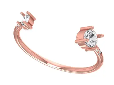 Women Light Weight Band Ring 3D print model 28