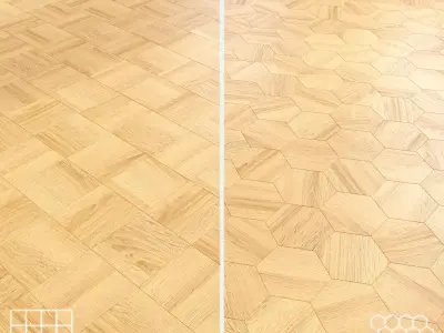 Parquet - Laminate - Wooden floor 2 in 1 Low-poly 3D model 42