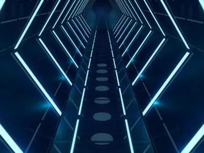 Sci Fi corridor 3D model 50