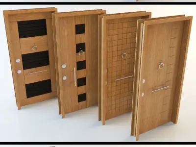 12 ENTRY DOOR SET 3D MODEL Low-poly 3D model
