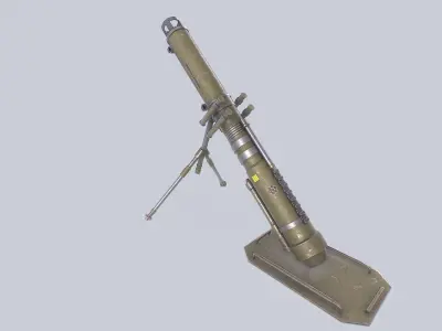 Sci fi mortar Low-poly 3D model