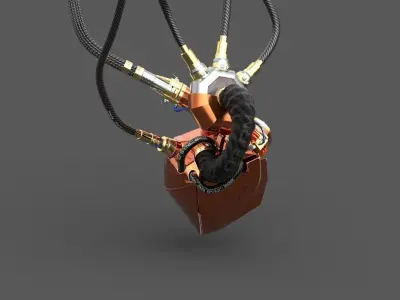 CYBER HEART  Low-poly 3D model