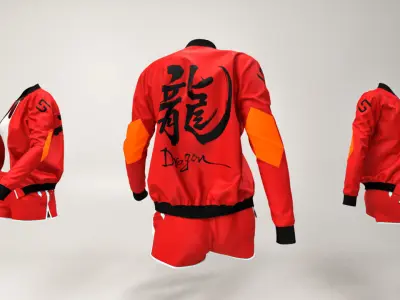 tracksuit jacket on street at night Low-poly 3D model