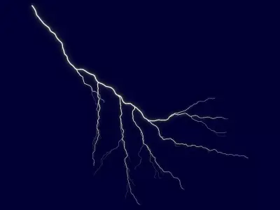 Realistic 3D Lightning CA-18 Low-poly 3D model