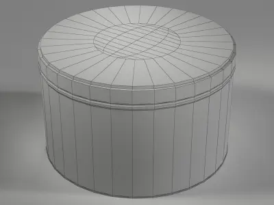 Old Quality Street Chocolate Sweet Tin Low-poly 3D model