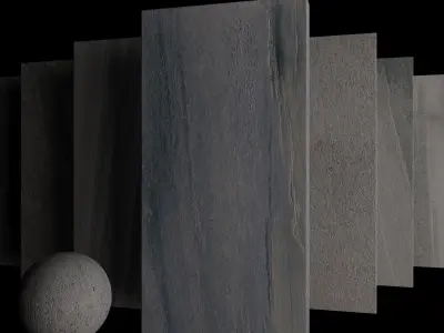 Stone Set Santorini Grey 60x120 Set 1 Texture