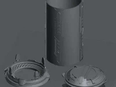 Sci-Fi cryo pod Low-poly 3D model