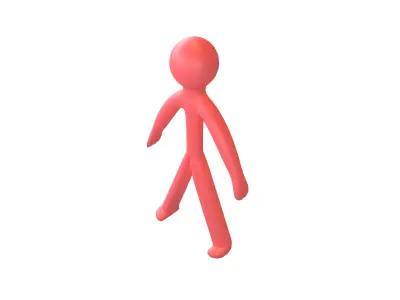 Stick Men v1 009 Low-poly 3D model