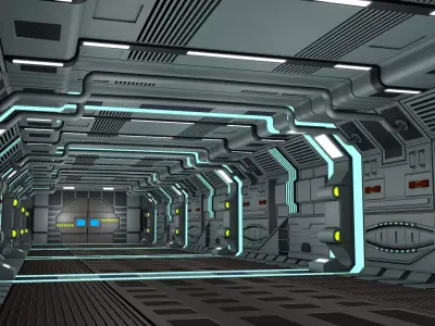 Sci Fi Interior Station 3D model