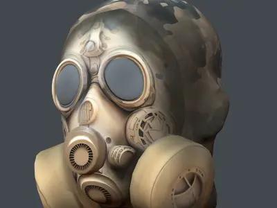 Helmet 3d model military combat Military Low-poly  Low-poly 3D model