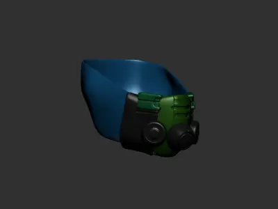 helmet high poly sculpt 3d printable  3D model 71
