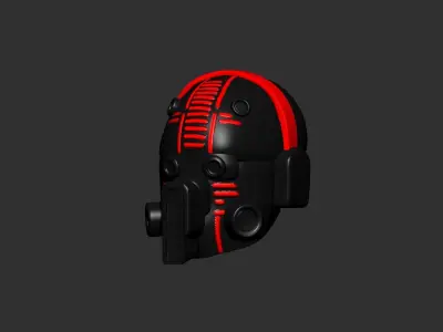 helmet high poly sculpt 3d printable  3D model 120