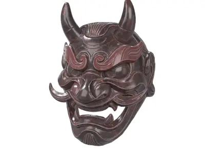 Japan Tengu Head v1 002 Low-poly 3D model