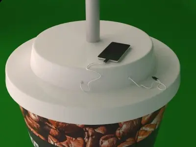 Recharge Station - Cup Low-poly 3D model