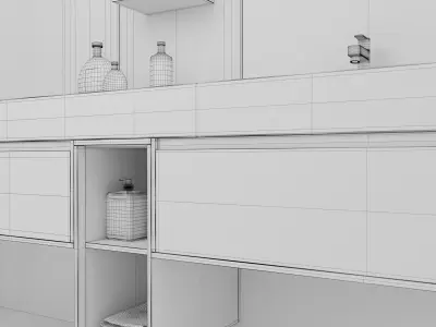 Bathroom furniture set Arcom eGo 3D model