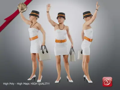 Casual Female A CC 21 30 002 3D model