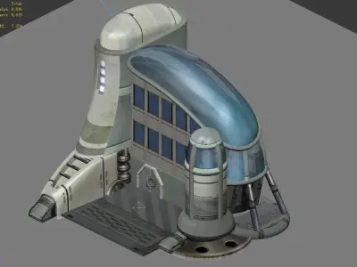 Spacecraft - small ground construction 03 3D model