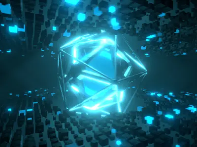 space sphere Low-poly 3D model