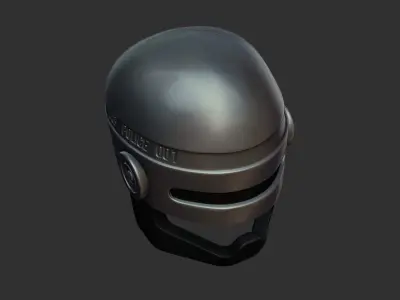 Robocop Classic Helmet - Sci-Fi Character Costume Low-poly 3D model