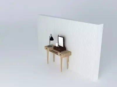 CONSOLE TABLE WITH DRESSING MIRROR 2 Free 3D model