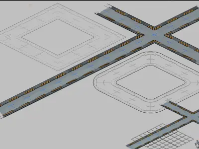 Building - Fleet - Surface Pavement 01 3D model
