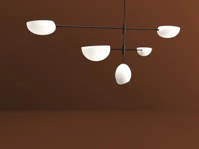 Chandelier O branch V 3D model