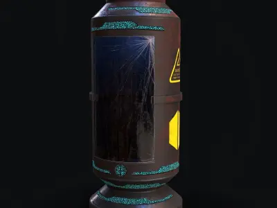 Sci-Fi Tube Low-poly 3D model