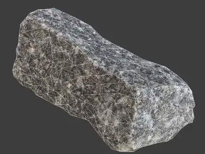 Gravel 4 rock Low-poly 3D model