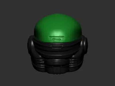 helmet high poly sculpt 3d printable ver 7 3D model 3D model
