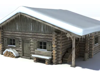 Log Cabin 3D model