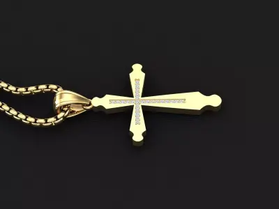 Cross Light Gold 3CP006 3DM STL 3D model